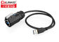 26~24AWG imperméabilisent la prise et la prise USB 3,0 de câble de bâti de panneau d'adaptateur de connecteur d'USB fournisseur